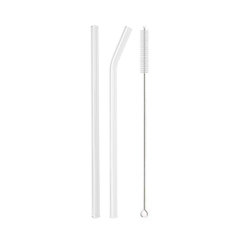 glass straw set - transparent