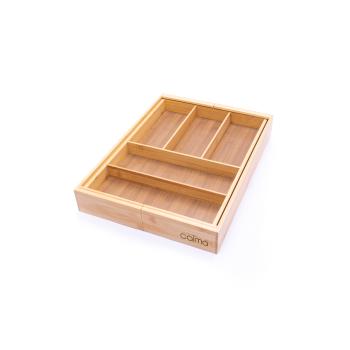 calma bamboo expandable drawer organizer