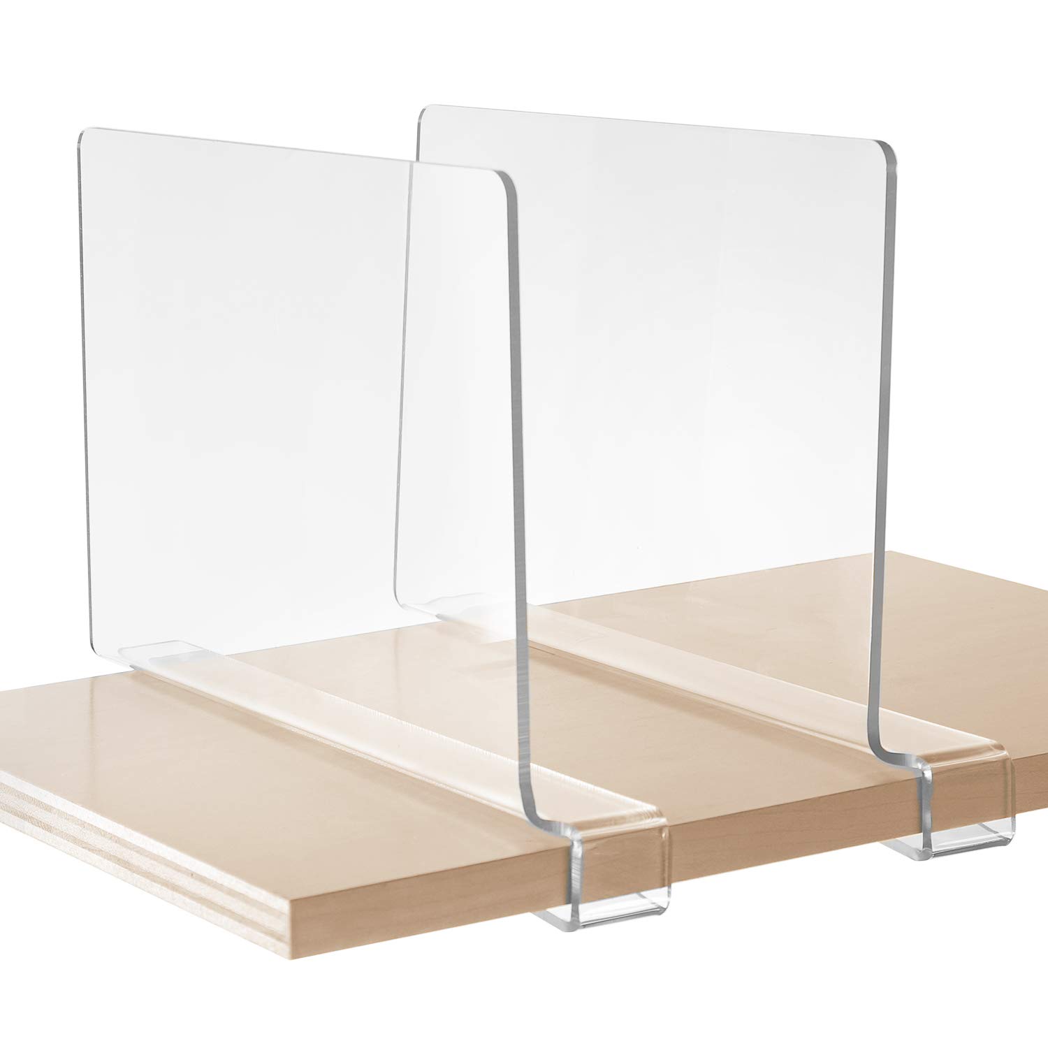 clear plastic shelf divider - model L