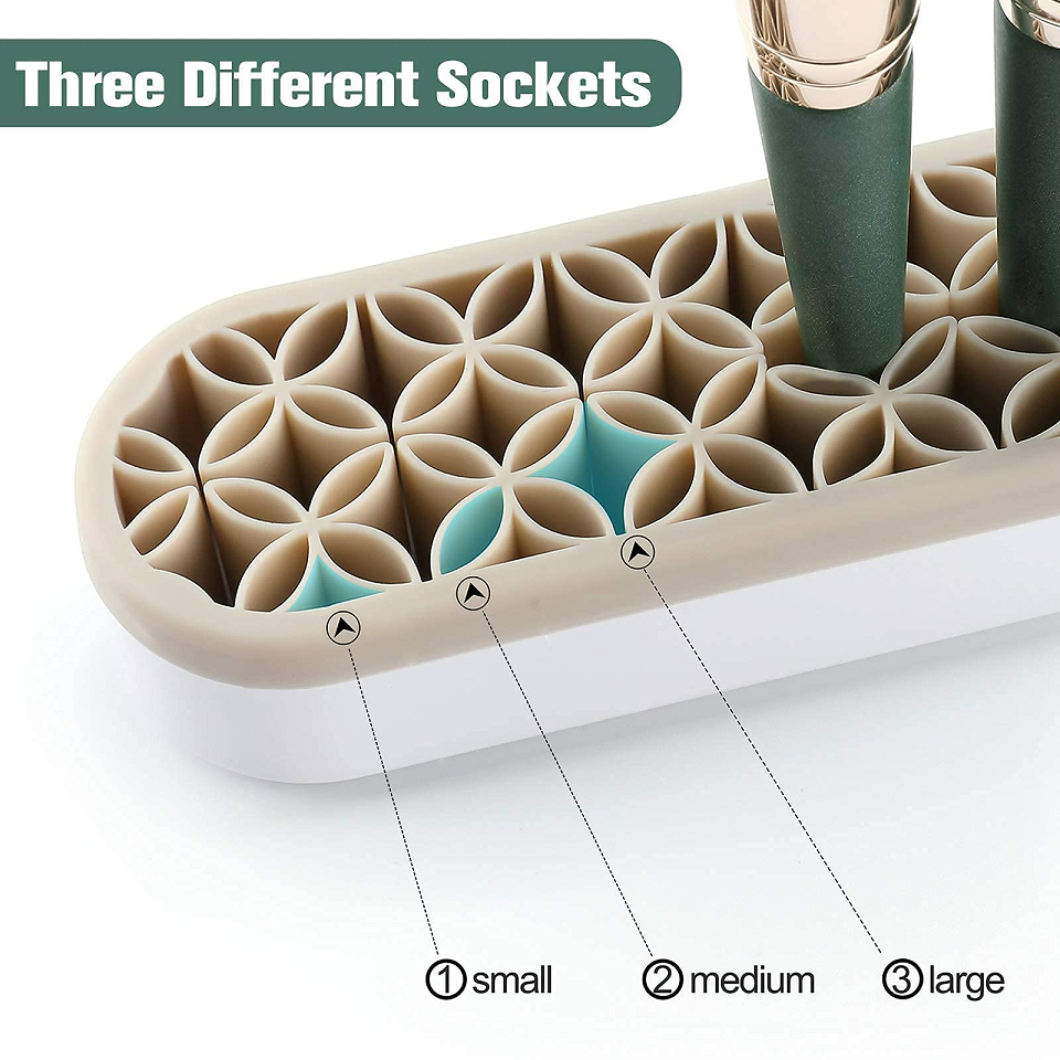 makeup brushes silicone holder