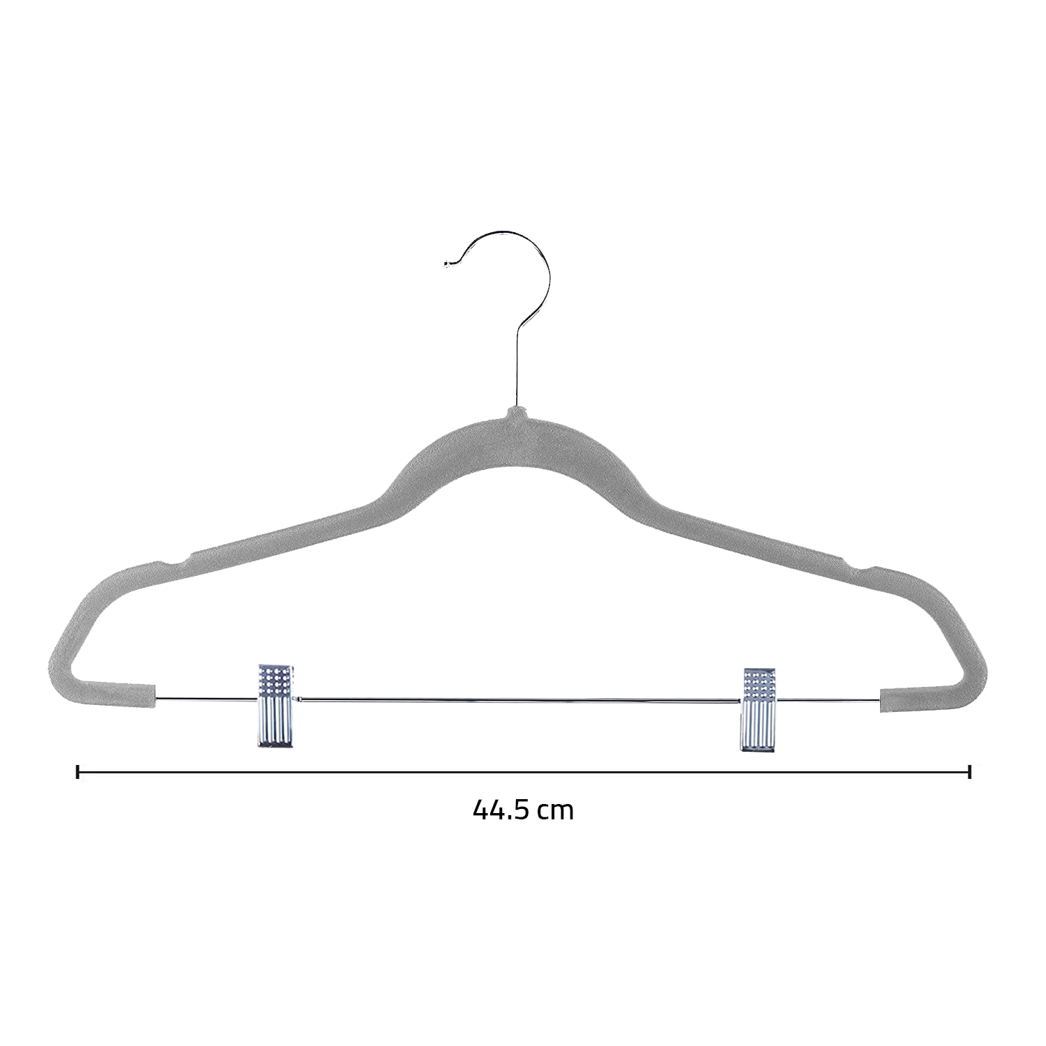 calma velvet hanger with metal clips 44.5cm - 3pcs set