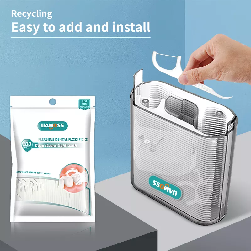 dental floss dispenser with picks - 88pcs - lm001