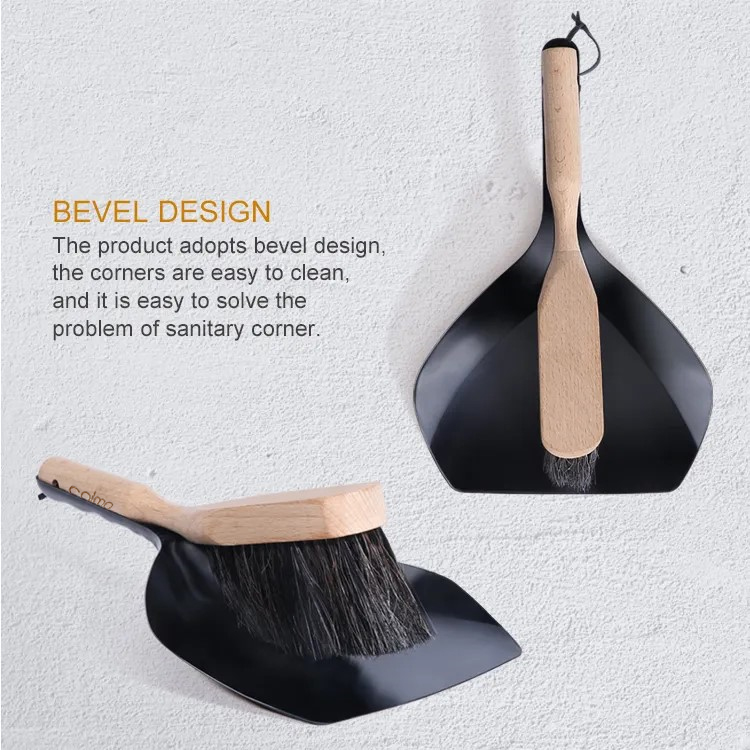 Wooden dustpan set