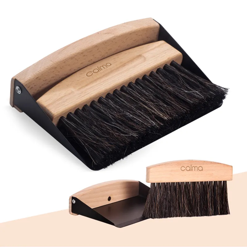 Mini wooden dustpan set