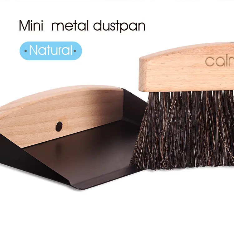 Mini wooden dustpan set