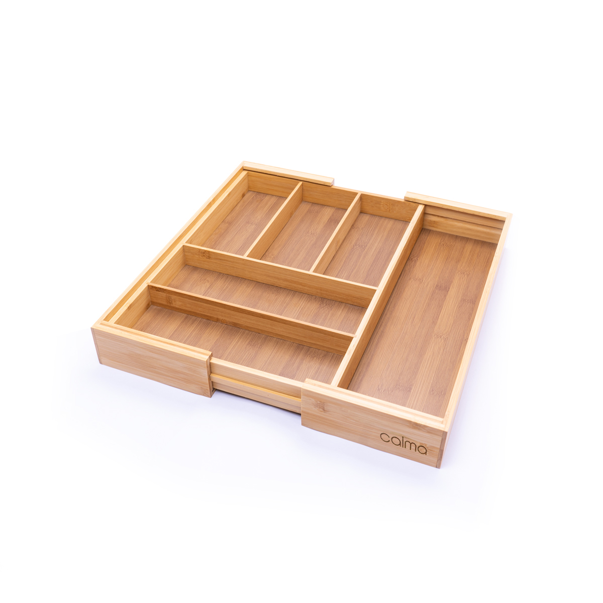 calma bamboo expandable drawer organizer